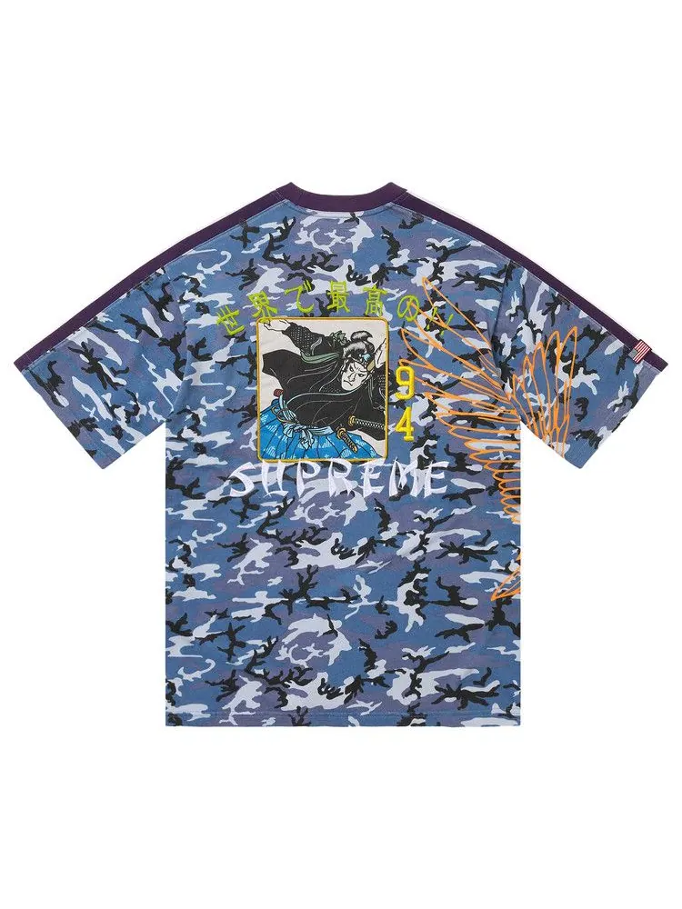 Топ Supreme Crane Short-Sleeve Top — изображение 2 из 3, синий