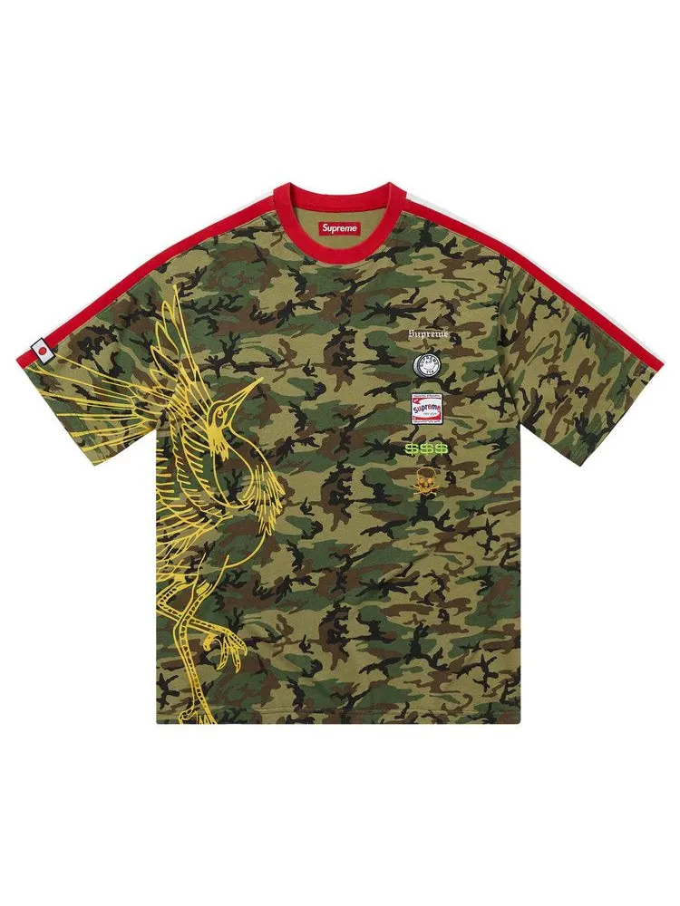 Топ Supreme Crane Short-Sleeve Top, Woodland Camo — изображение 1 из 3, зеленый