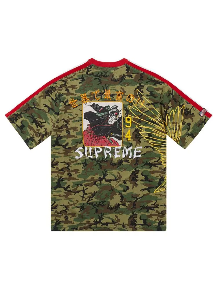 Топ Supreme Crane Short-Sleeve Top, Woodland Camo — изображение 2 из 3, зеленый