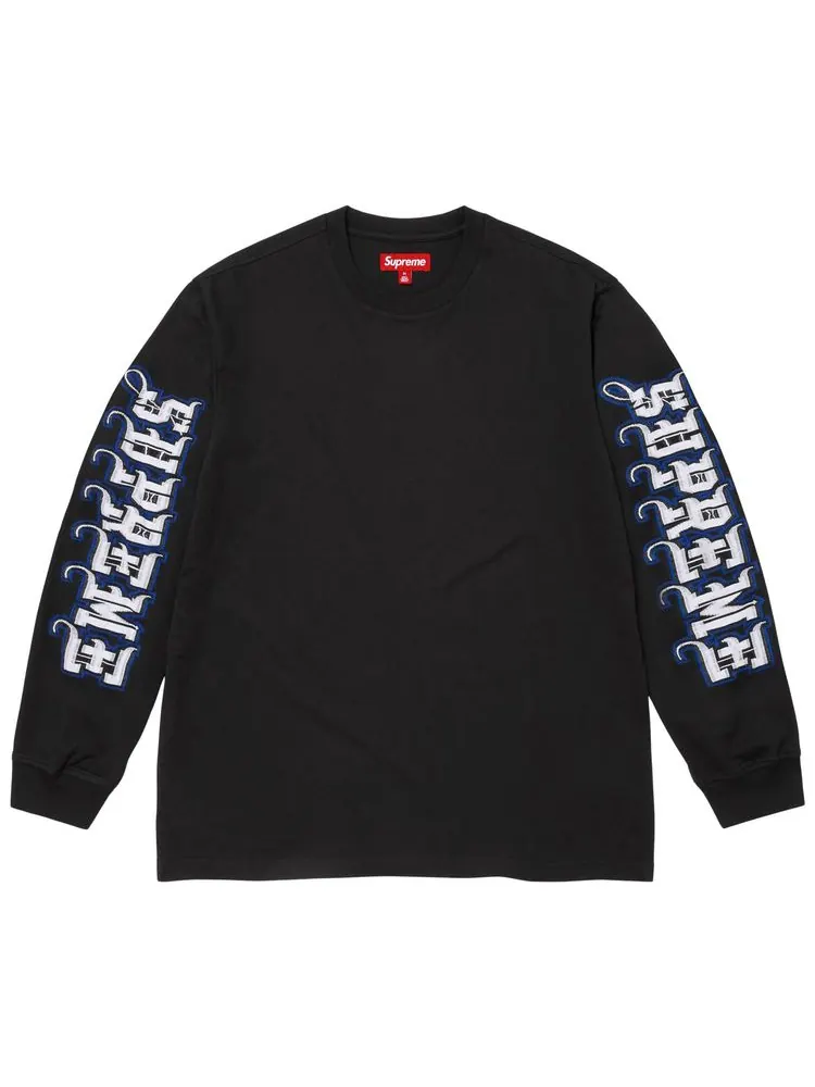 Топ с длинными рукавами Supreme с интарсией — изображение 1 из 1, черный