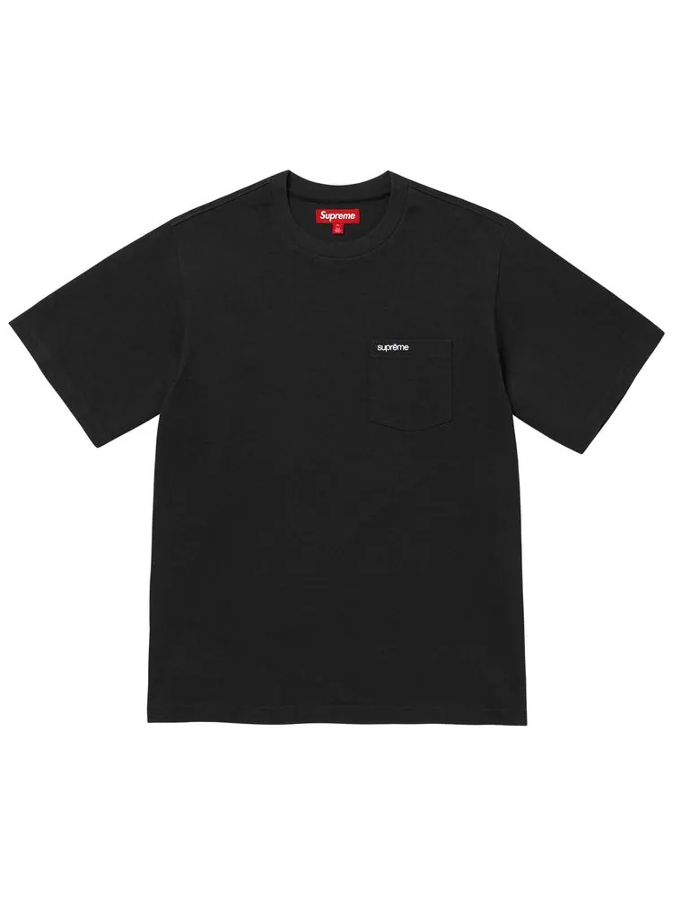 Футболка Supreme с коротким рукавом и карманом — изображение 1 из 1, черный