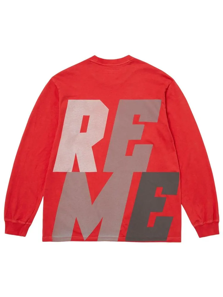 Светоотражающая футболка с длинными рукавами Supreme — изображение 2 из 2, красный