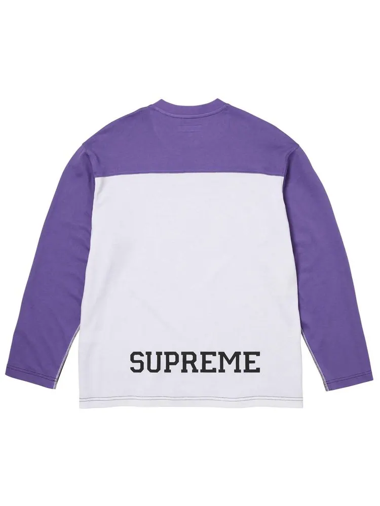 Футболка Supreme с разрезом и длинными рукавами — изображение 2 из 2, черный