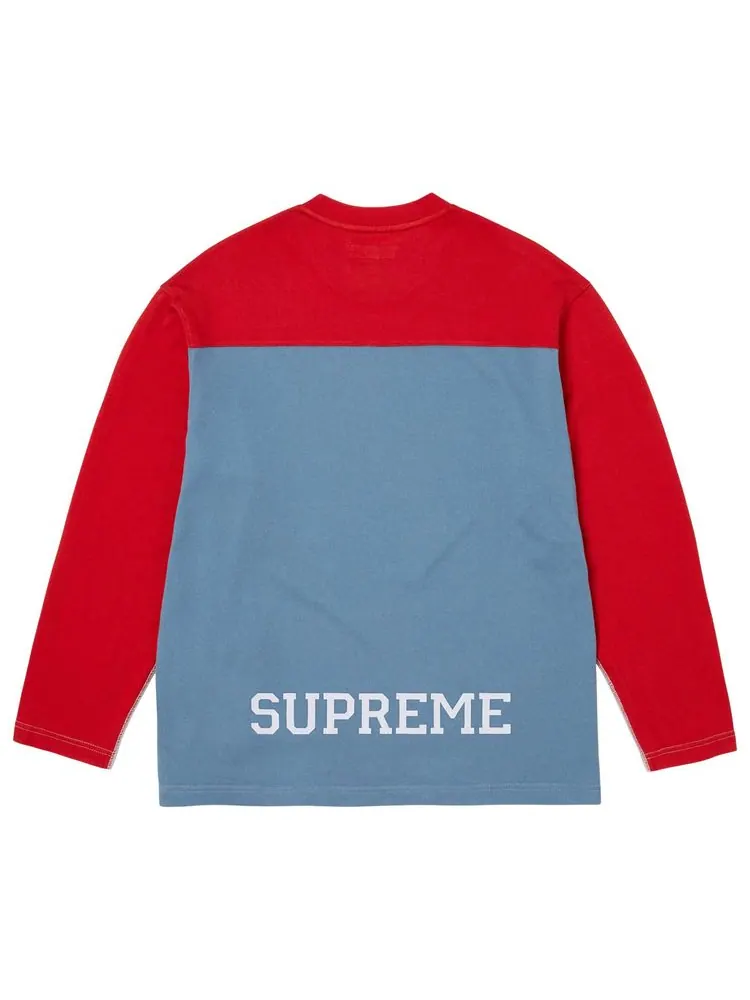 Футболка Supreme с разрезом и длинными рукавами — изображение 2 из 2, серый
