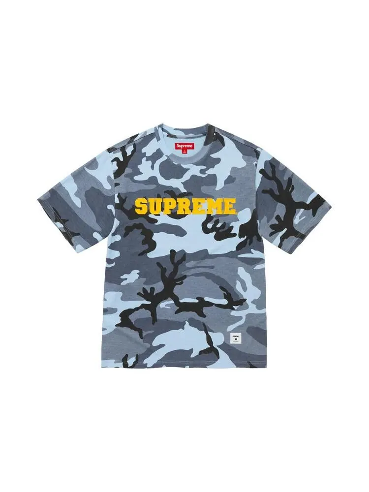 Топ Supreme Collegiate Appliqué Short-Sleeve Top 'Blue Camo'