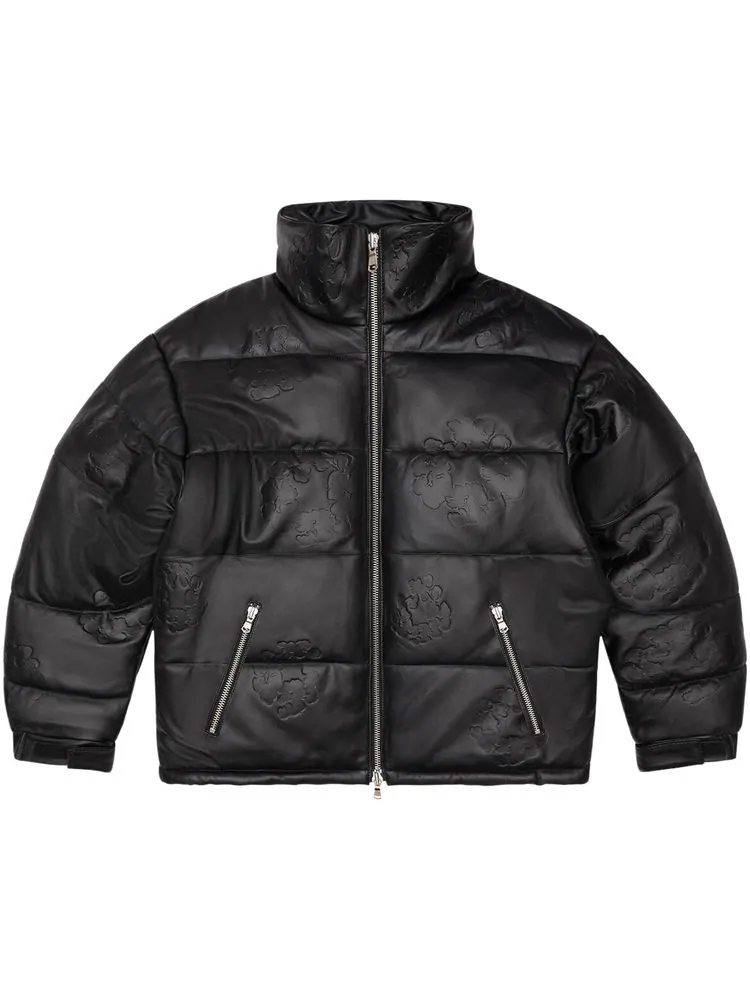 Пуховик Denim Tears Embossed Leather Wreath Puffer — изображение 1 из 3, черный
