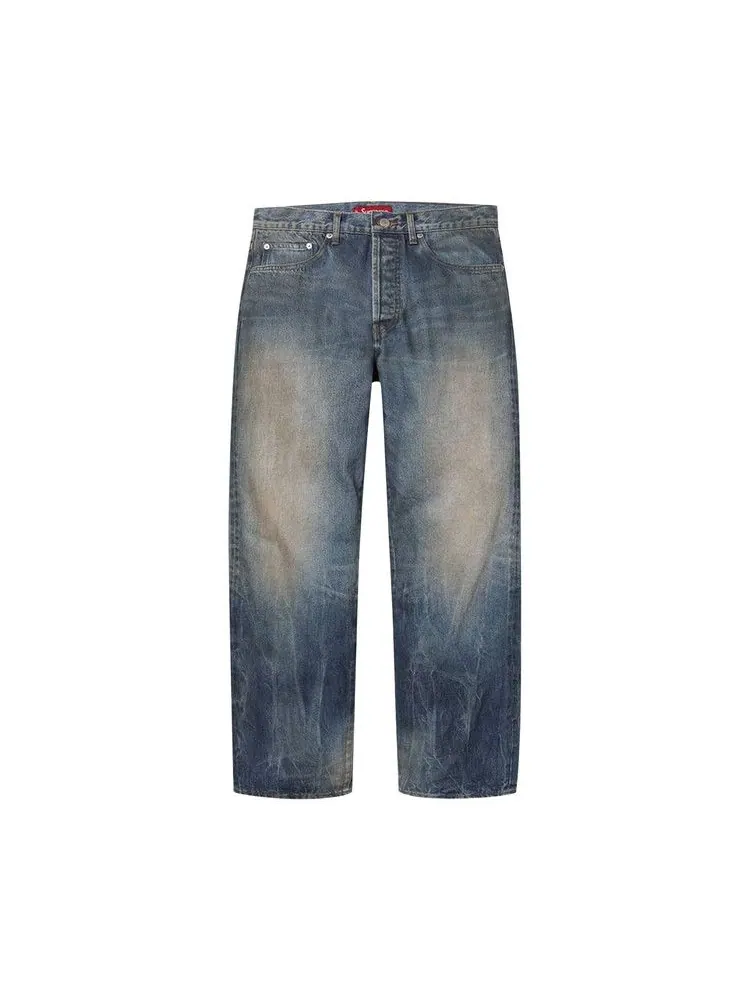Джинсы Supreme Distressed Loose Fit Selvedge Jean