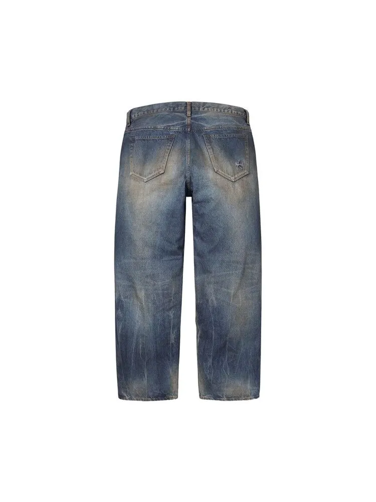 Джинсы Supreme Distressed Loose Fit Selvedge Jean — изображение 2 из 3, индиго