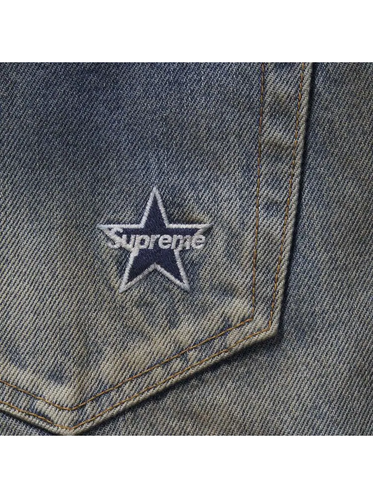 Джинсы Supreme Distressed Loose Fit Selvedge Jean — изображение 3 из 3, индиго