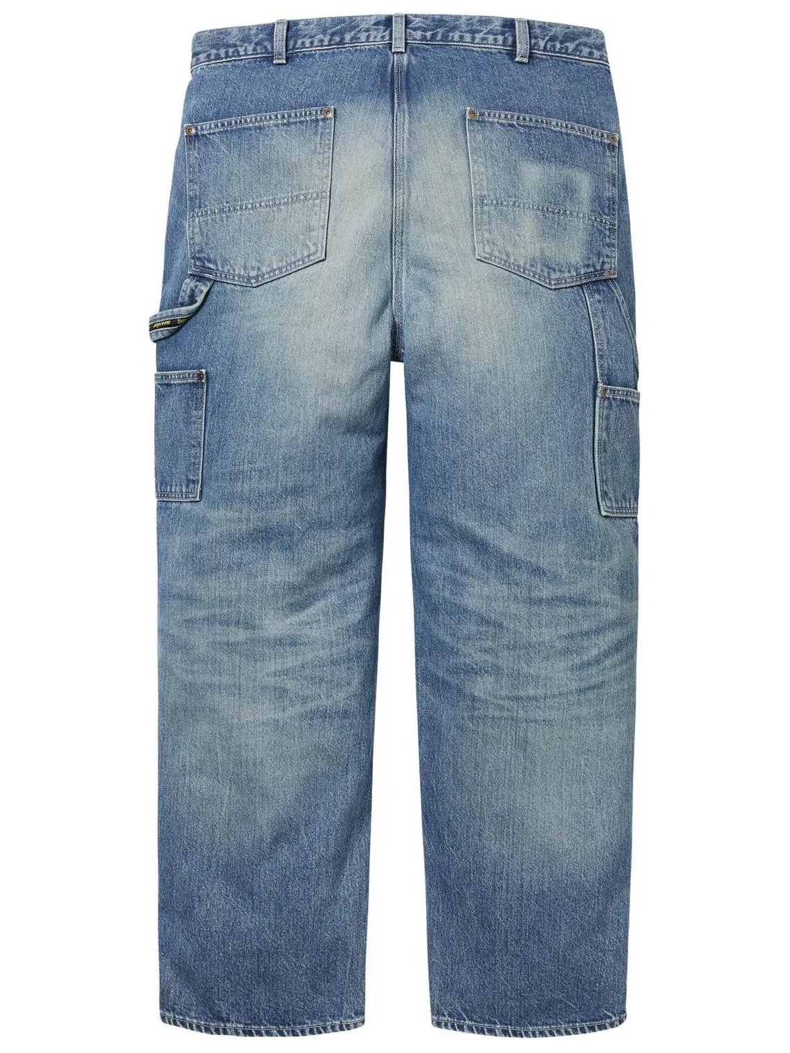 Джинсы Supreme Worn Double Knee Denim Painter Jean цвета «выстиранный индиго» — изображение 2 из 2, синий