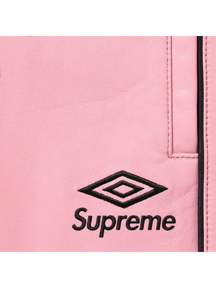 Брюки Supreme x Umbro Leather Track Pant — изображение 3 из 3, розовый