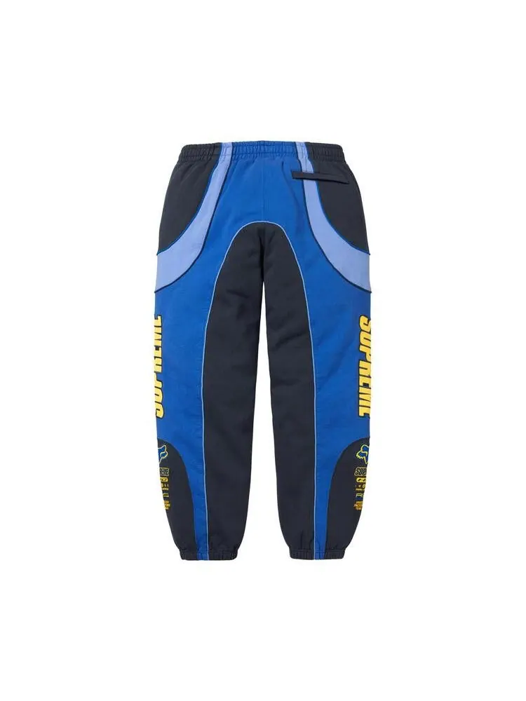Спортивные брюки Supreme x Fox Racing Sweatpant 'Navy' — изображение 2 из 2, синий