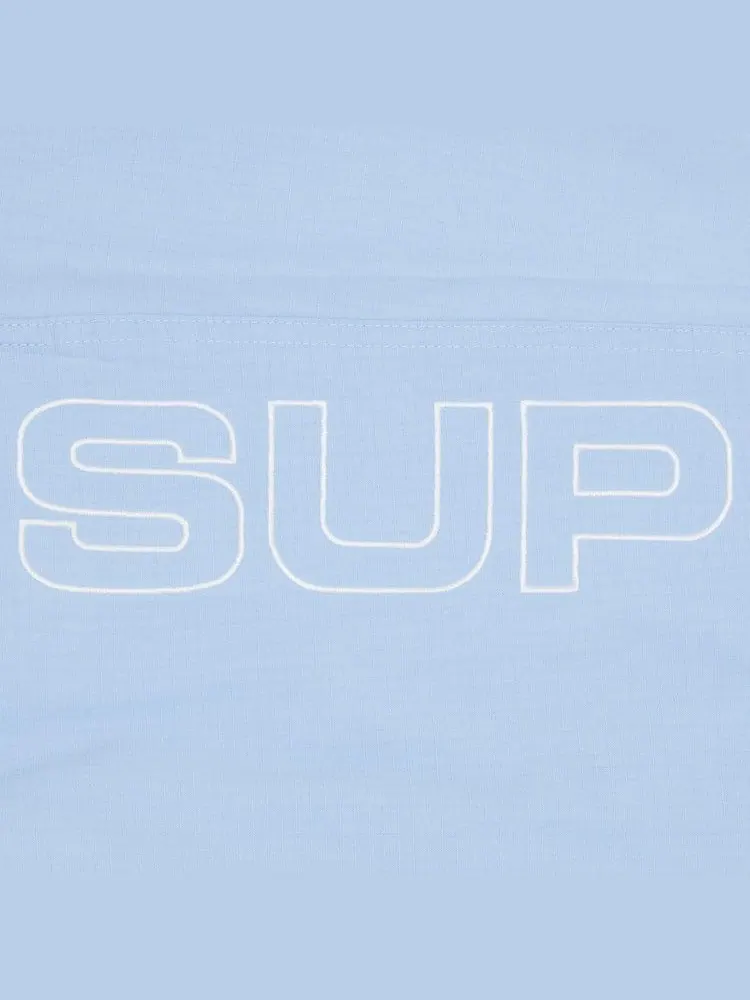 Брюки Supreme Spellout Embroidered Ripstop Track Pant — изображение 3 из 3, светлый синий