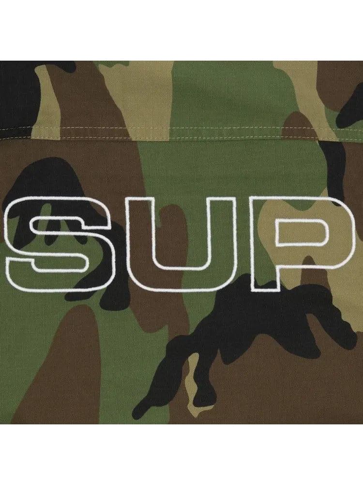 Брюки Supreme Spellout Embroidered Ripstop Track Pant, Woodland Camo — изображение 3 из 3, мульти