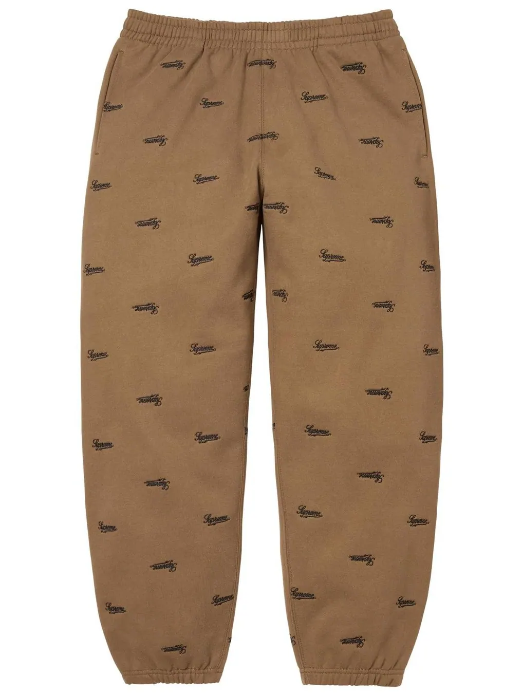 Спортивные штаны Supreme Repeat Script цвета «темный хаки»