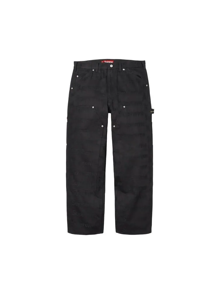 Джинсы Supreme Jacquard Logos Double Knee Denim Painter Jean 'Black'