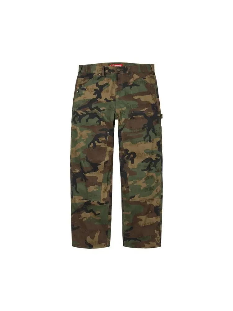 Джинсы Supreme Jacquard Logos Double Knee Denim Painter Jean 'Woodland Camo'