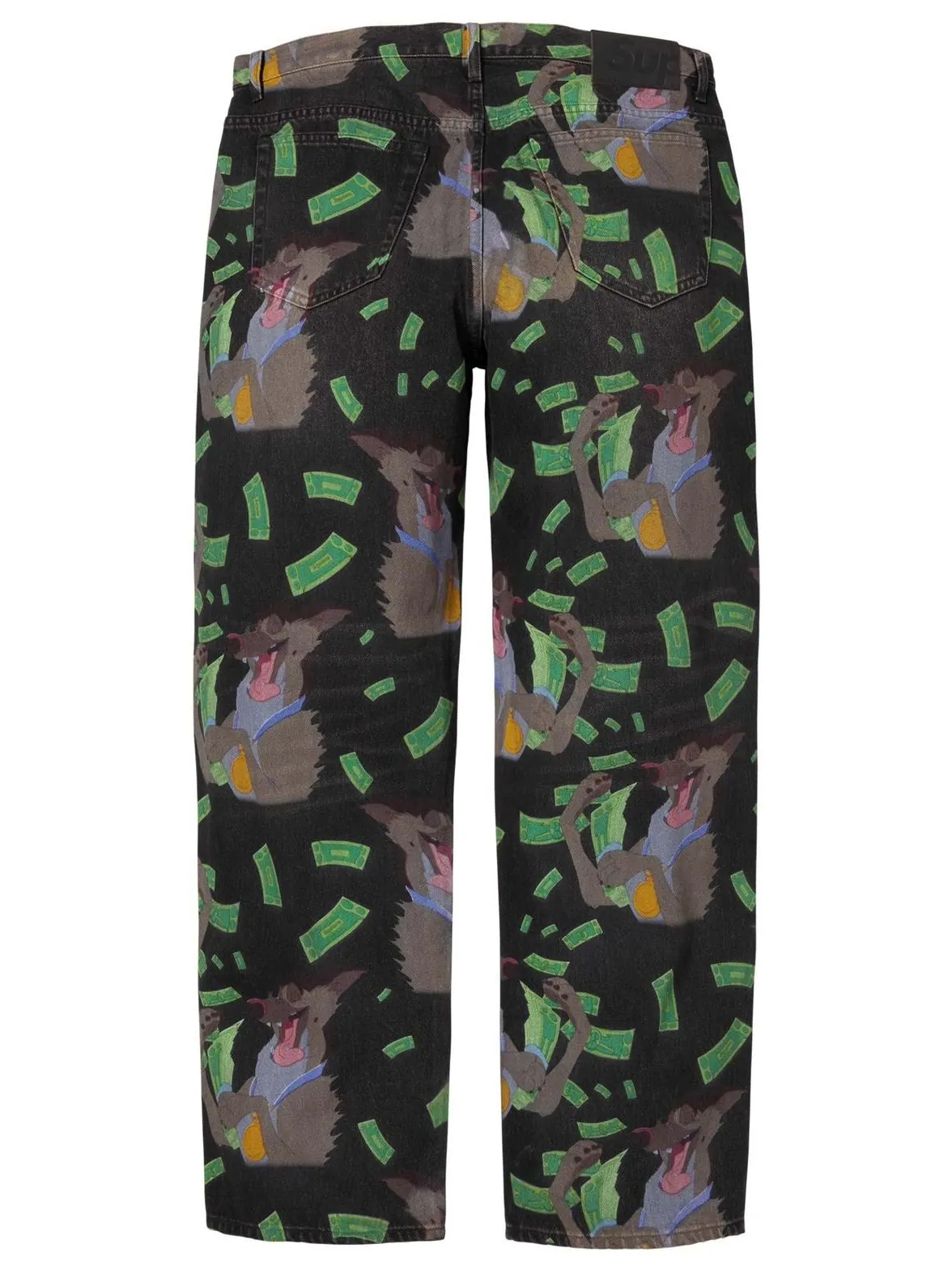 Джинсы Supreme All Dogs Go To Heaven свободного кроя — изображение 2 из 2, черный