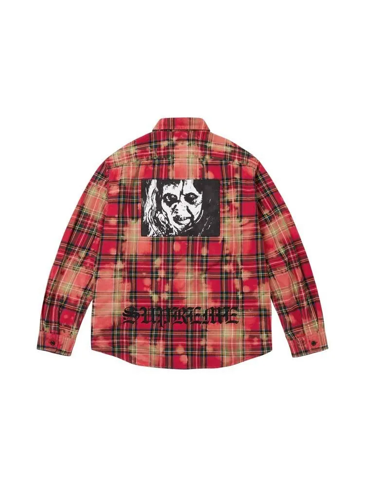 Рубашка Supreme x The Exorcist Flannel Shirt — изображение 2 из 2, красный