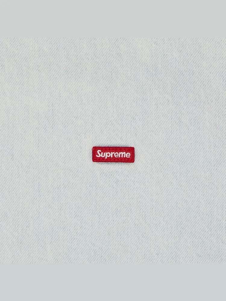 Рубашка Supreme Small Box Denim Shirt — изображение 2 из 2, светлый индиго