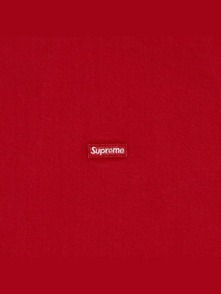Рубашка Supreme Small Box Denim Shirt — изображение 2 из 2, красный