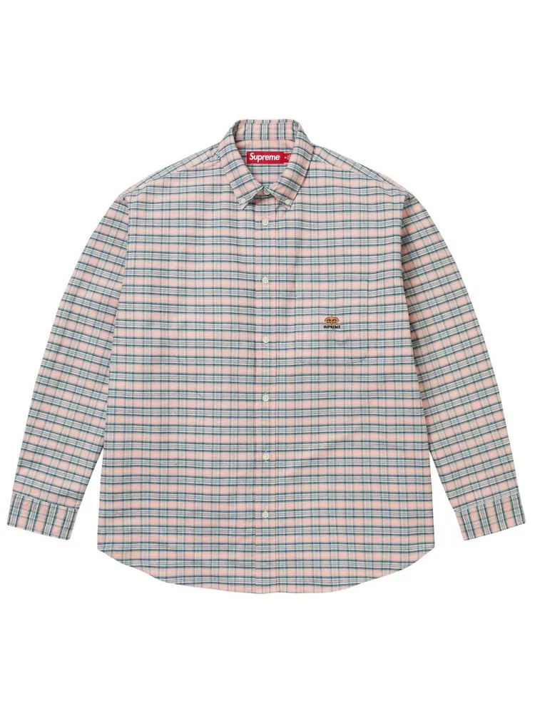 Рубашка Supreme из фланели свободного кроя в клетку