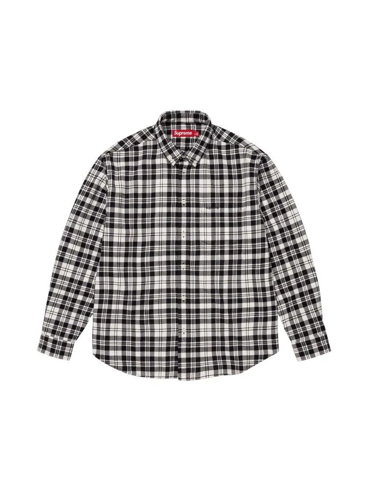 Рубашка Supreme Plaid Flannel Shirt — изображение 1 из 1, белый