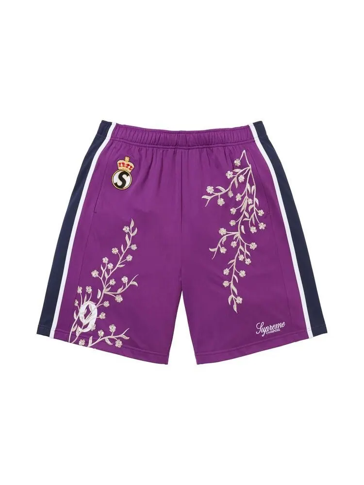 Шорты Supreme Floral Soccer Short — изображение 1 из 3, фиолетовый