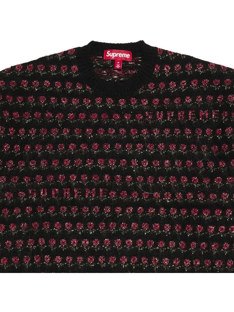 Свитер Supreme Flowers Metallic Sweater — изображение 3 из 3, черный