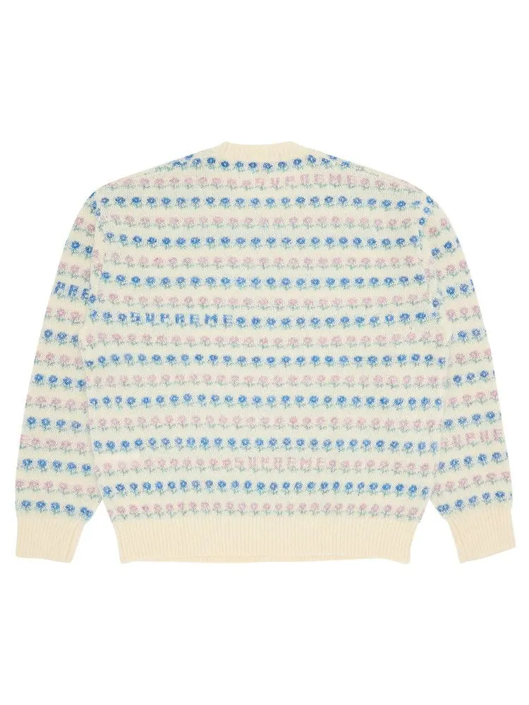 Свитер Supreme Flowers Metallic Sweater — изображение 2 из 3, белый