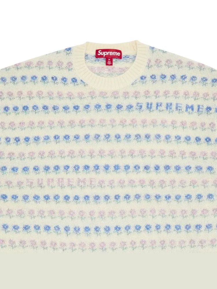 Свитер Supreme Flowers Metallic Sweater — изображение 3 из 3, белый