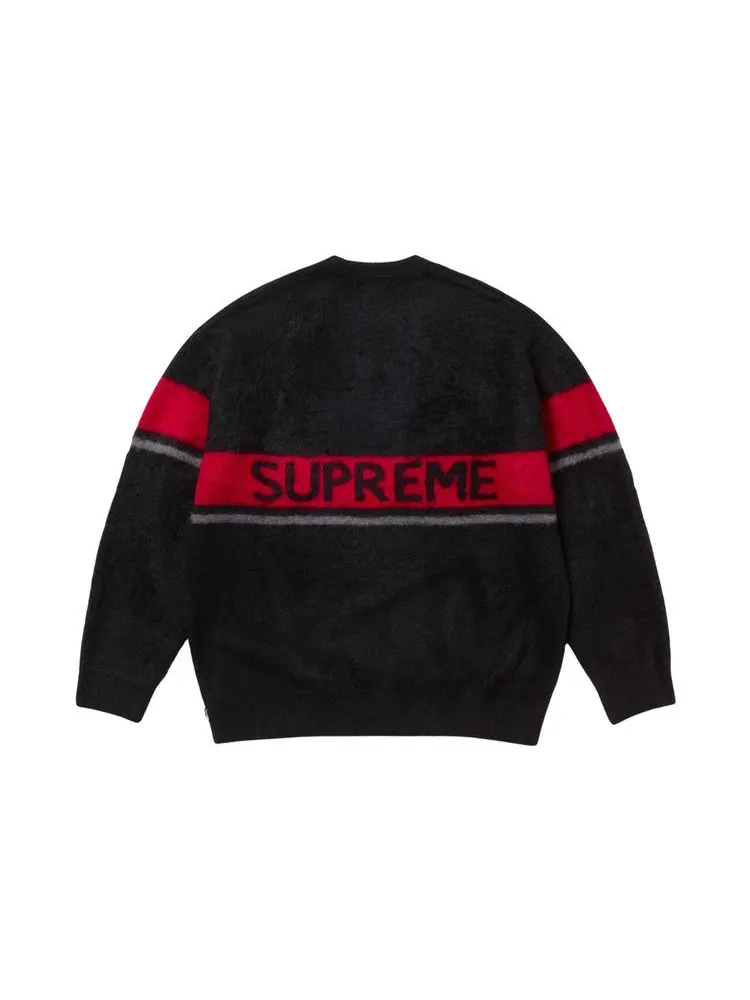 Свитер Supreme Brushed Stripe Sweater — изображение 2 из 3, черный
