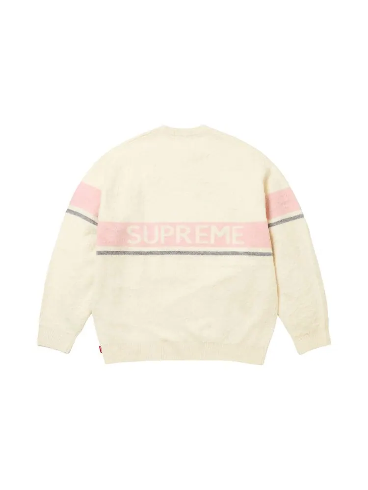Свитер Supreme Brushed Stripe Sweater — изображение 2 из 3, белый