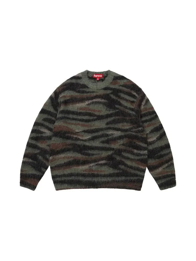 Свитер Supreme Brushed Mohair Sweater 'Tiger Camo' — изображение 1 из 1, зеленый