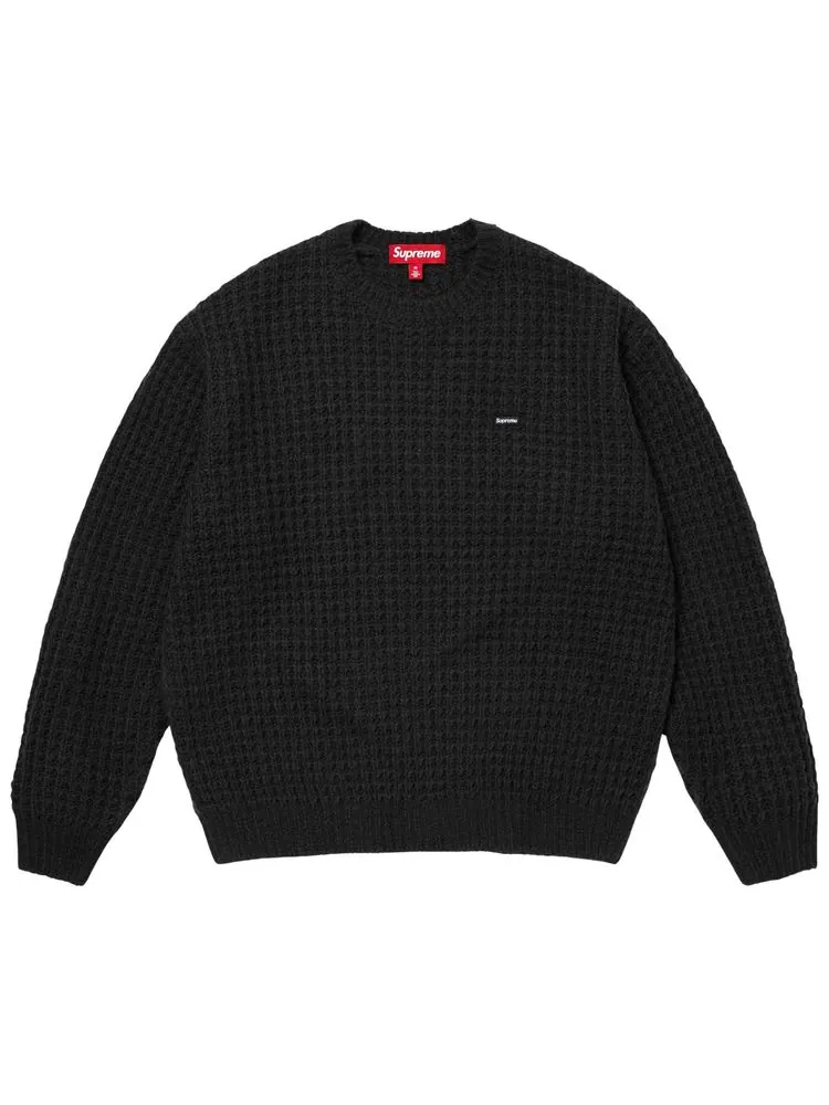 Свитер Supreme Small Box Waffle — изображение 1 из 1, черный