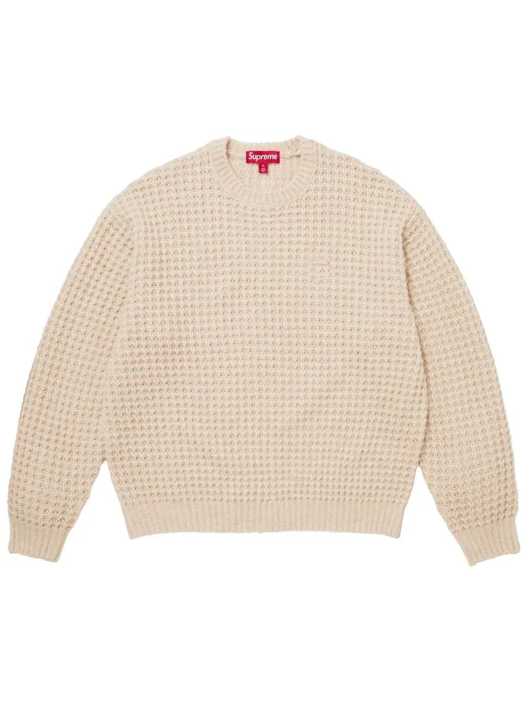 Свитер Supreme Small Box Waffle — изображение 1 из 1, бежевый