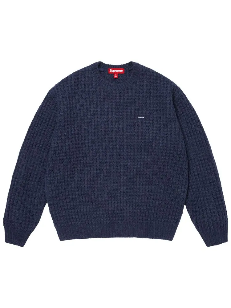 Свитер Supreme Small Box Waffle — изображение 1 из 1, синий