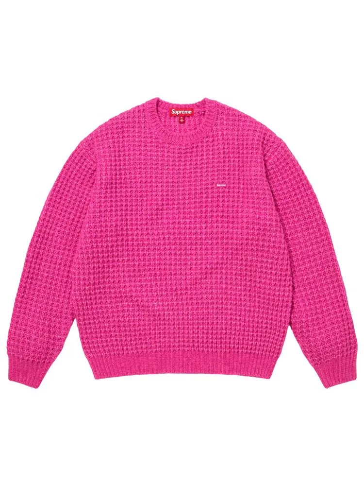 Свитер Supreme Small Box Waffle — изображение 1 из 1, розовый