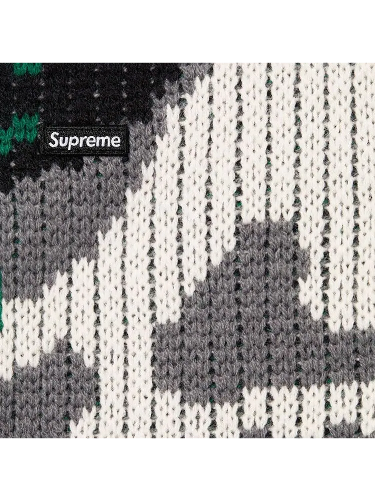 Свитер Supreme Small Box Polo Sweater — изображение 2 из 2, зеленый