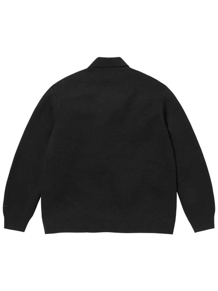 Кардиган Supreme из замши с заклепками и застежкой на молнию — изображение 2 из 2, черный