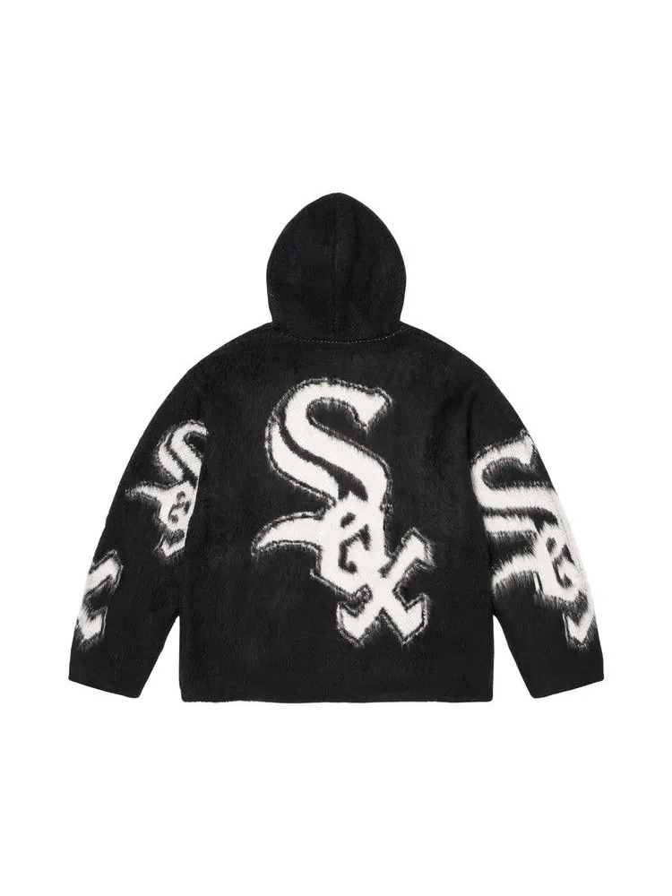 Свитер Supreme x Chicago White Sox Zip Up Hooded Sweater — изображение 2 из 3, черный