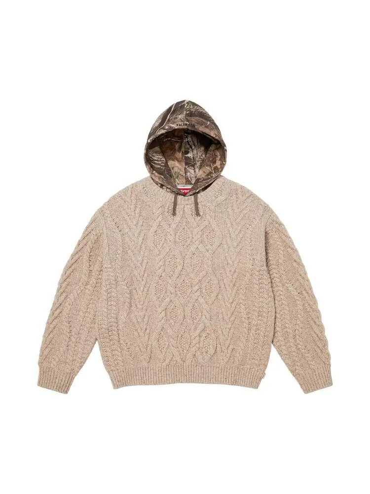 Свитер Supreme Cable Hooded Sweater 'Oatmeal'