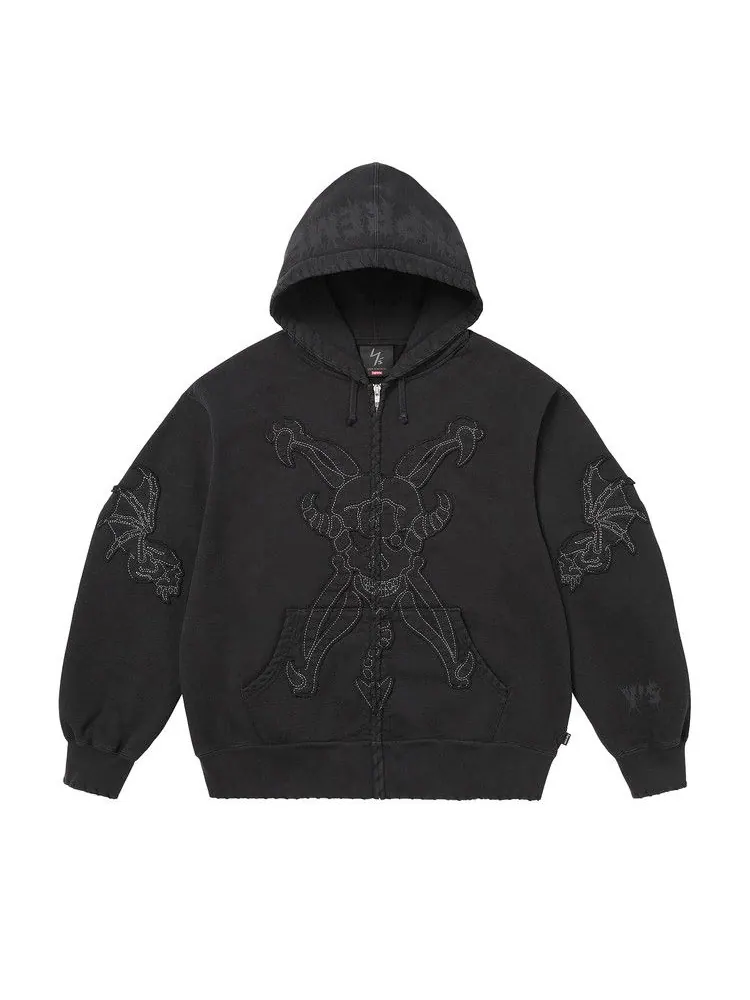Толстовка Supreme x Y’s Zip Up Hooded Sweatshirt — изображение 1 из 3, черный