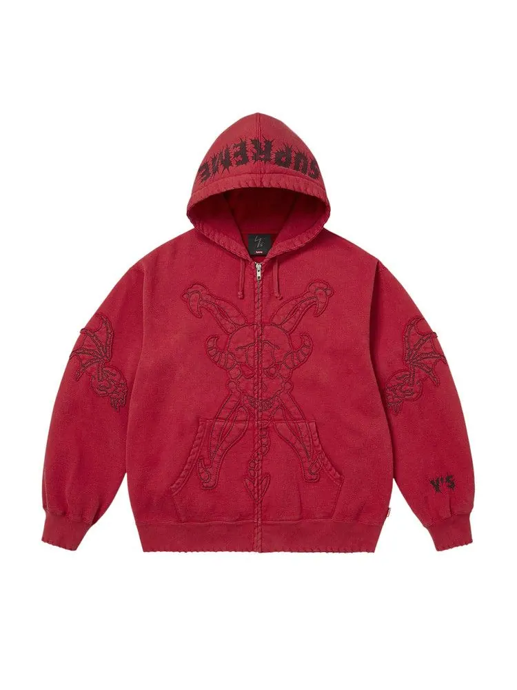 Толстовка Supreme x Y’s Zip Up Hooded Sweatshirt — изображение 1 из 3, красный
