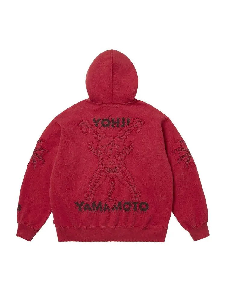 Толстовка Supreme x Y’s Zip Up Hooded Sweatshirt — изображение 2 из 3, красный