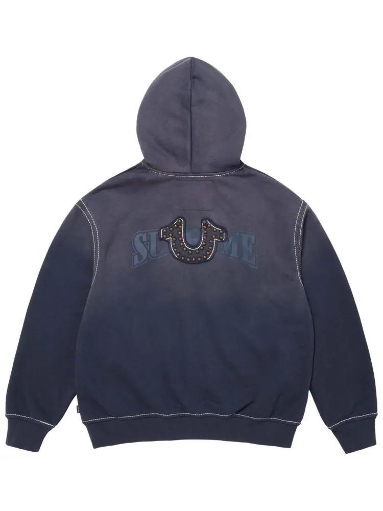 Толстовка Supreme x True Religion на молнии с капюшоном — изображение 2 из 2, синий