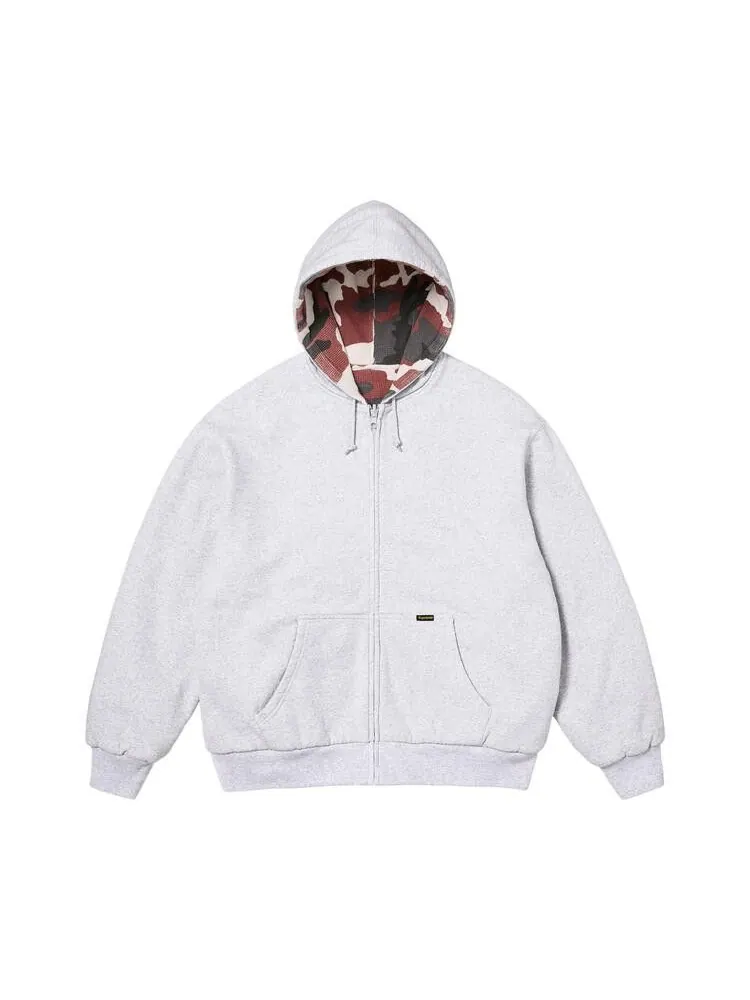 Толстовка Supreme Reversible Work Zip Up Hooded Sweatshirt 'Ash Grey' — изображение 1 из 2, серый
