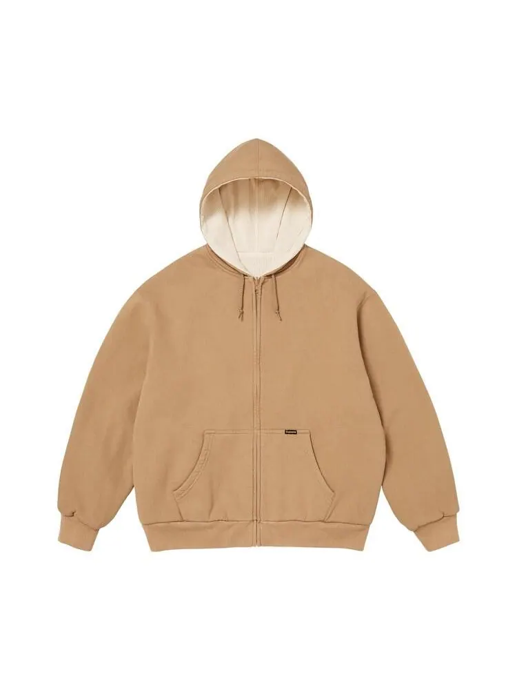 Толстовка Supreme Reversible Work Zip Up Hooded Sweatshirt 'Light Tan' — изображение 1 из 2, бежевый