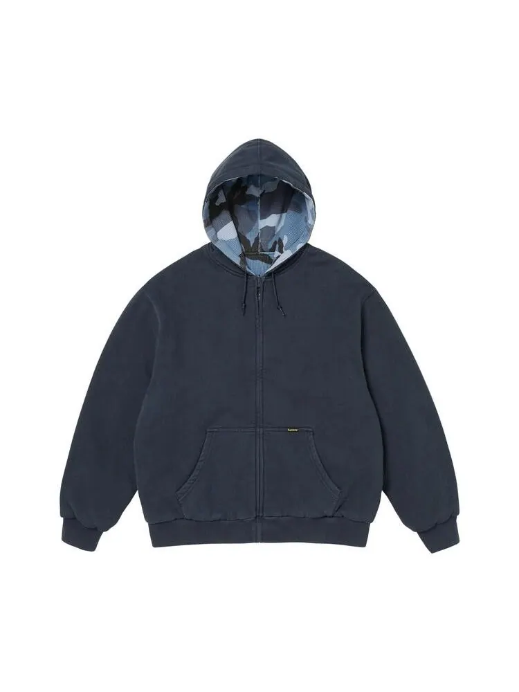 Толстовка Supreme Reversible Work Zip Up Hooded Sweatshirt 'Navy' — изображение 1 из 2, синий