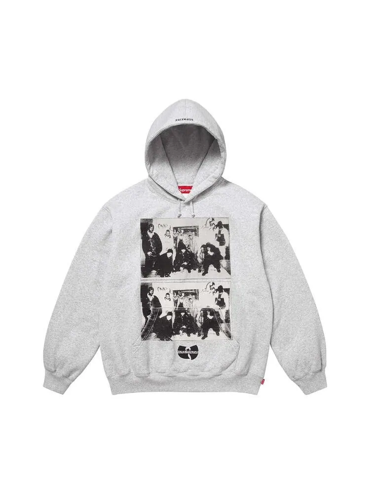 Толстовка Supreme x Wu-Tang Clan Hooded Sweatshirt 'Ash Grey' — изображение 1 из 2, серый